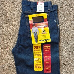Wrangler Slim Fit Blue Jeans Classic Style 31x36 slim